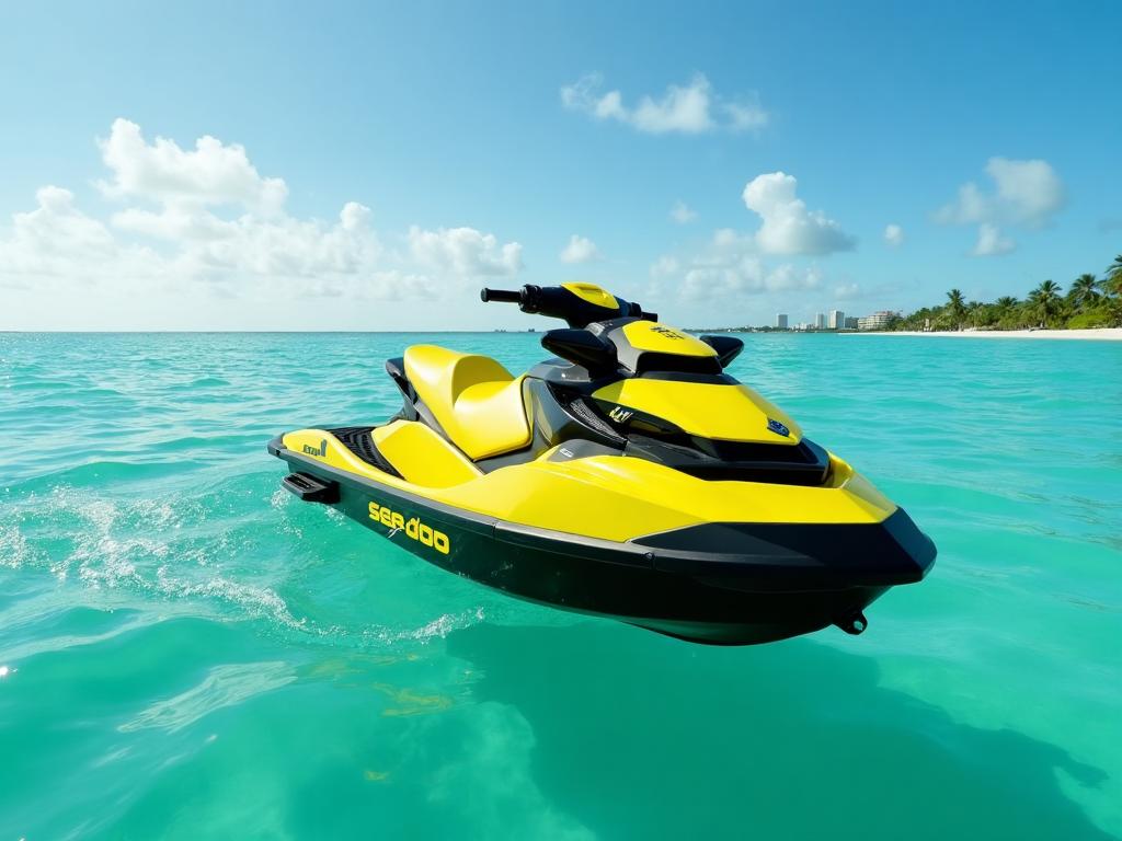 Yellow GTR 230 waverunner ready to rent in Miami Beach