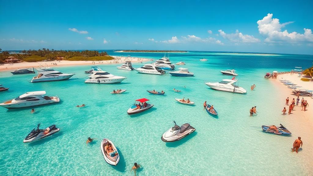 The Haulover sandbar, a popular jet ski destination in Miami