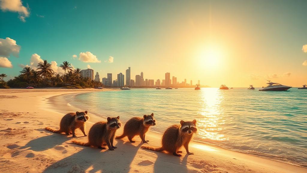 Raccoon Island in Biscayne Bay seen from a jet ski
